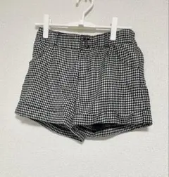 千鳥格子柄　ショートパンツ Mサイズ　ボタン付き