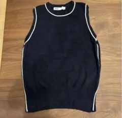 ZARA ネイビー ノースリーブ セーター EUR S