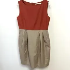 LUCA ルカ　ノースリーブ　ワンピース　バイカラー　日本製　美品のサムネイル