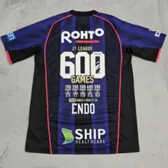 ガンバ大阪　2018　遠藤保仁　600試合出場記念　ユニフォーム　M-L　ブルー