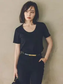 anuans シルクタッチコットンレーストリムコンパクトTシャツ - メルカリ