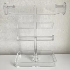 【美品】ニトリ　クリアアクセサリースタンド　ジュエリー　ピアス　ネックレス　宝石のサムネイル