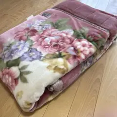 新品 アクリル毛布 シングル 2枚合わせ襟付き140x200 ミンクタッチ