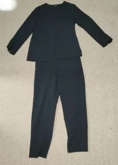 WHITE ウォッシャブル　ネイビー パンツスーツ 上下セット　9号