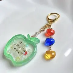 ミセス イメージ 青リンゴ グリーンアップル シェイカーキーホルダー オイル入り