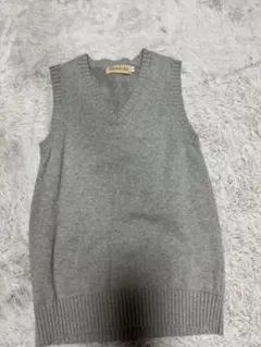 CAMPURE グレー Vネック ノースリーブベスト