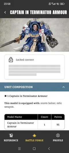 ウォーハンマー40K Captain in Terminator Armour