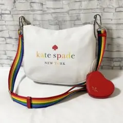 美品✨ケイトスペード・レザー ショルダーバッグ斜め掛け ハートケース付