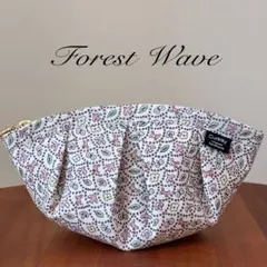 ▼W15.5 ハンドメイドポーチ リバティ フォレストウェーブ ミナペルホネン