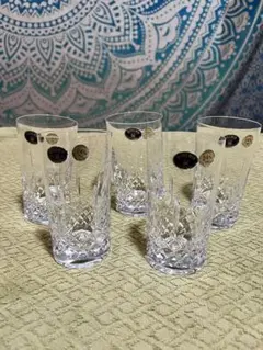ボヘミア クリスタルグラス 5個セット