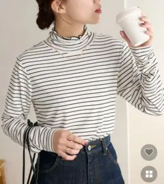 新品タグ付き◎Discort ソフトリブタートル　トープ