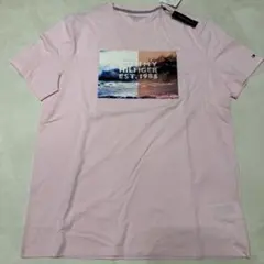 新品タグ付きTOMMY HILFIGER グラフィックTシャツ L/G ピンク