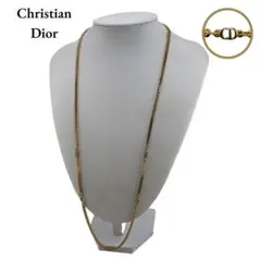 クリスチャンディオール CDロゴ ロング 喜平 チェーン ネックレス ゴールド