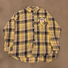 SHEIN 長袖カジュアルシャツジャケット　イエロー