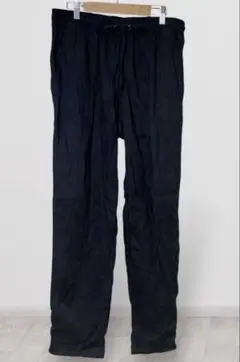 週末セール‼️美品‼️H&M ブラック リネンイージーパンツ 【M】