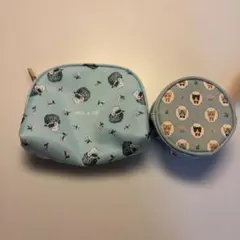 ポール&ジョー　Gatita Gigi 水色花柄ポーチ