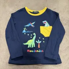 Moujonjon 恐竜プリント 長袖カットソー