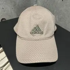 adidas メッシュキャップ ベージュ　ベースボール　古着