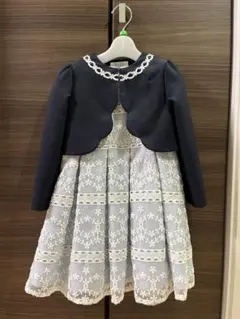 ネイビーと水色のフォーマルドレス115cm