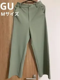 【美品】GU スラックス M 緑　パンツ
