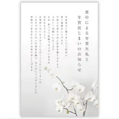喪中はがき 年賀状じまい 私製 10枚入り ハガキインクジェット