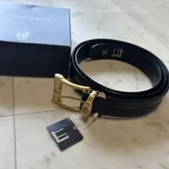 ♦︎新品未使用♦︎dunhill♦︎ダンヒル♦︎ベルト ブラック ゴールド金具のサムネイル