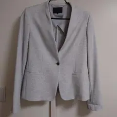 ノーカラージャケット グレーのサムネイル