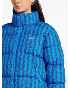 LACOSTE ダウンジャケット 38 Lサイズ 青