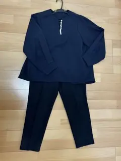 《タイムセール》 ネイビー パンツセットアップ