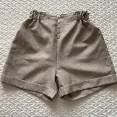 【新品未使用】120cm ショートパンツ キュロット ベージュ
