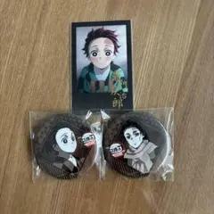 鬼滅の刃　DINING お楽しみくじ　チェキ風ブロマイド　缶バッジ　炭治郎