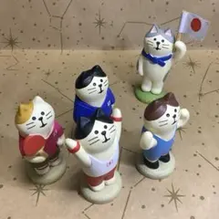 コンコンブル【スポーツ/フレフレ猫＋アスリート猫4個】5個セット 匿名送料込み！