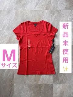 【新品未使用】U.S. POLO ASSN. VネックTシャツ レッド 赤 Mのサムネイル