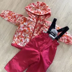 【1回着用・美品】IGNIO 子供用スキーウェア 上下セット サイズ調節機能付き
