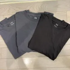 【送料無料】UNIQLO エアリズムコットンUVカットクルーネックT 3着セット