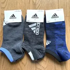 【新品】adidas キッズソックス ロゴ入り 3足組