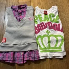 BABYDOLL 重ね着風 Tシャツ 100cm 2枚セット