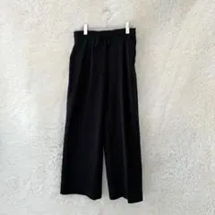 GU 黒 ウエストゴム紐付 イージーパンツ　Lサイズ