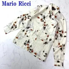 美品 イタリア製 マリオ ムスカリエッロ リネン100% 花柄 長袖シャツ S