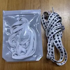 靴ひも アディダスホワイトと星柄 2セット