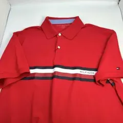 TOMMY HILFIGER THMA422 レッド ポロシャツ LL - メルカリ