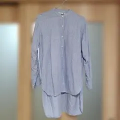 ユニクロ　JWアンダーソン　ストライプブルーロングシャツМ