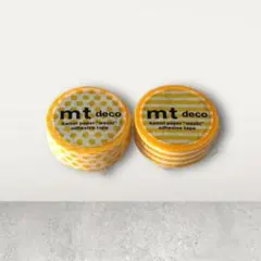 〈新品未使用〉mt マスキングテープ ドット ボーダー たんぽぽ 2巻 イエローのサムネイル