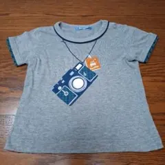 美品ファミリアFamiliarチェックだまし絵半袖Tシャツ90男の子のサムネイル
