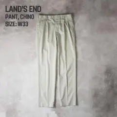 LANDS' END 90s USA製 タックツイルチノ ライトベージュ W33のサムネイル