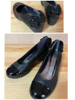 d870/新品訳有★Hills Avenueヒルズアベニューリボンパンプス23㎝