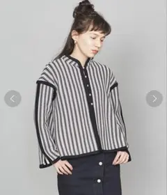 ビューティーアンドユース　コットンラッセルマルチストライプジャケット