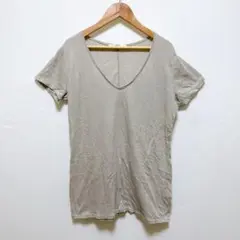 AZUL by moussy(M)Ｖネック 半袖 Tシャツ グレー