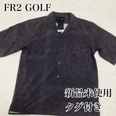 ⭐️新品未使用　fr2ゴルフ ペイズリー柄　モックネック　サイズM ゴルフウェア モックネックシャツ メンズ ゴルフ ハイネック 速乾