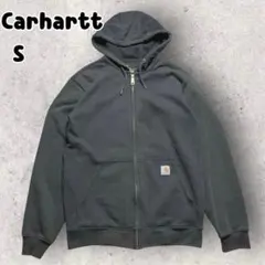 カーハート スウェット パーカー フーディー フルジップ 裏起毛 ブラック S